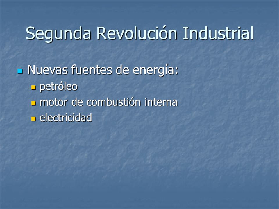 Segunda Revolución Industrial