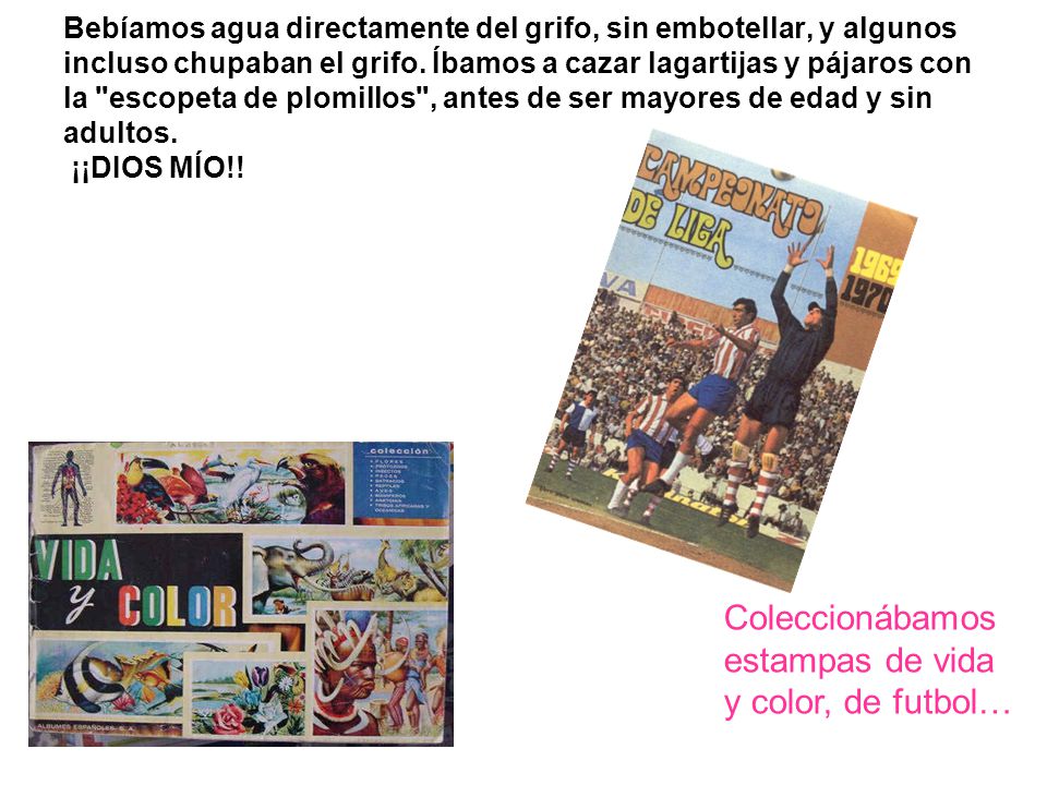 Coleccionábamos estampas de vida y color, de futbol…