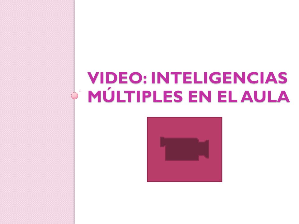 Video: inteligencias múltiples EN EL AULA