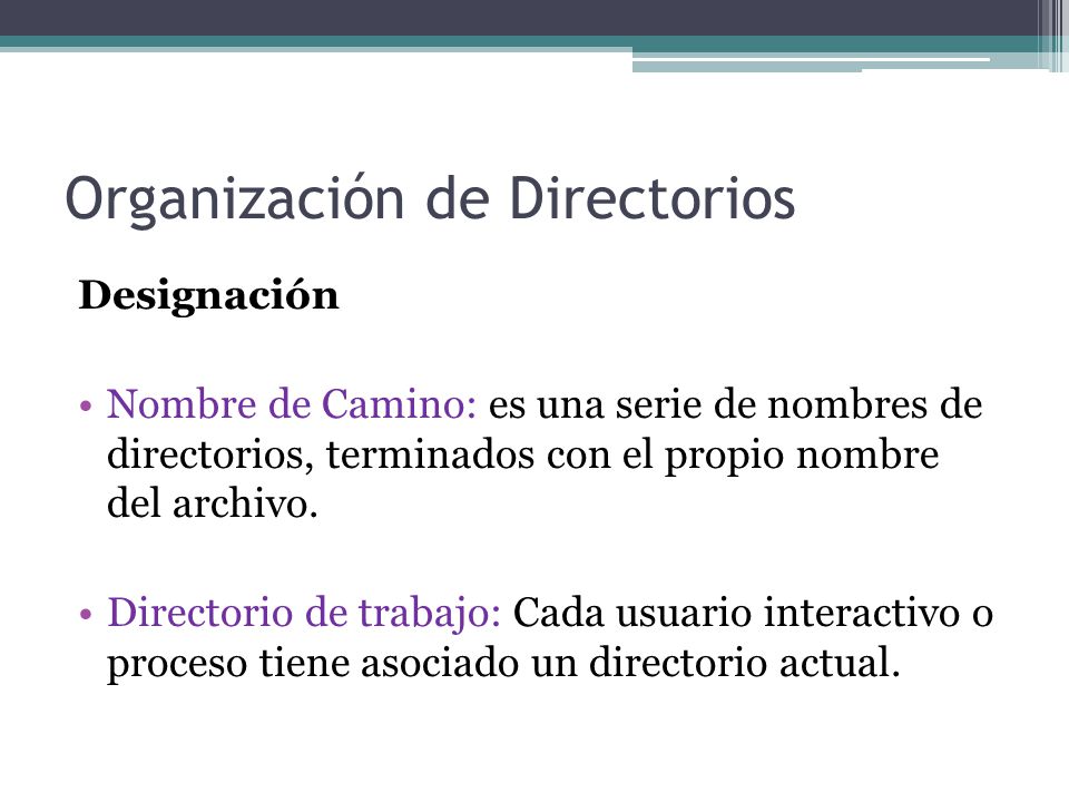 Organización de Directorios