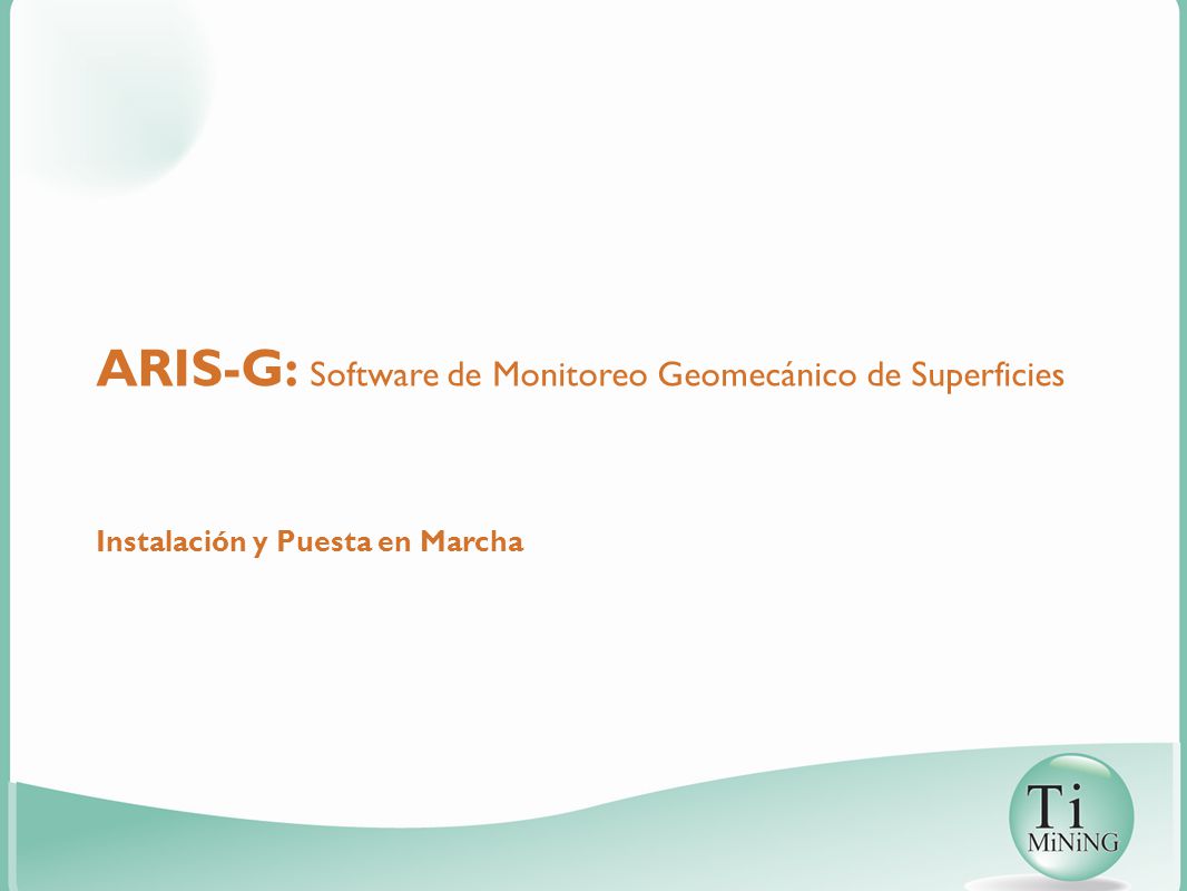 ARIS-G: Software de Monitoreo Geomecánico de Superficies