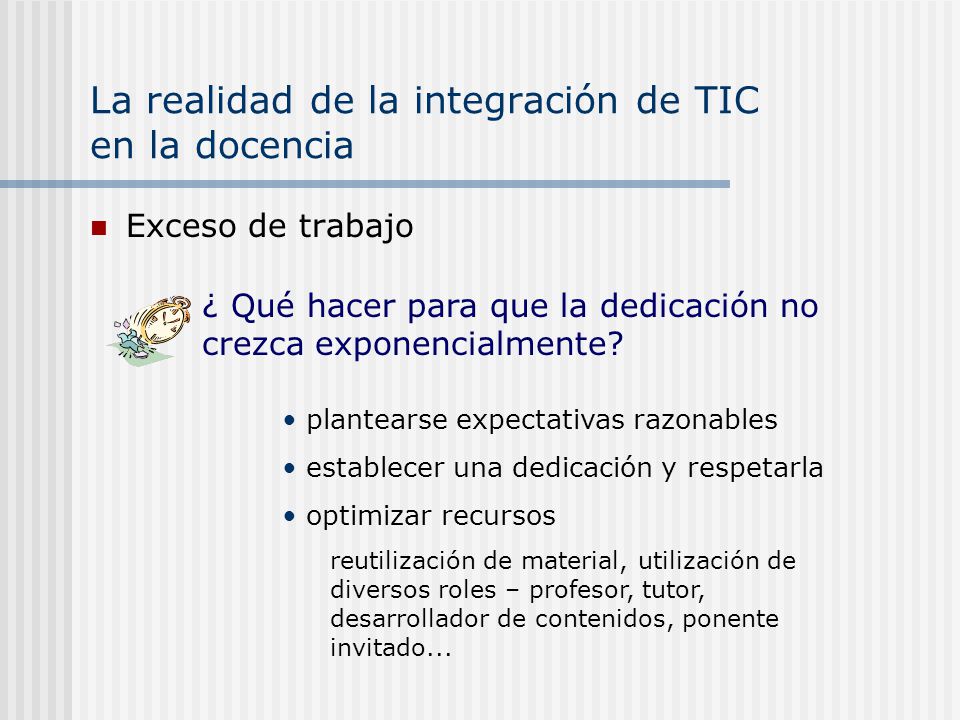 La realidad de la integración de TIC en la docencia