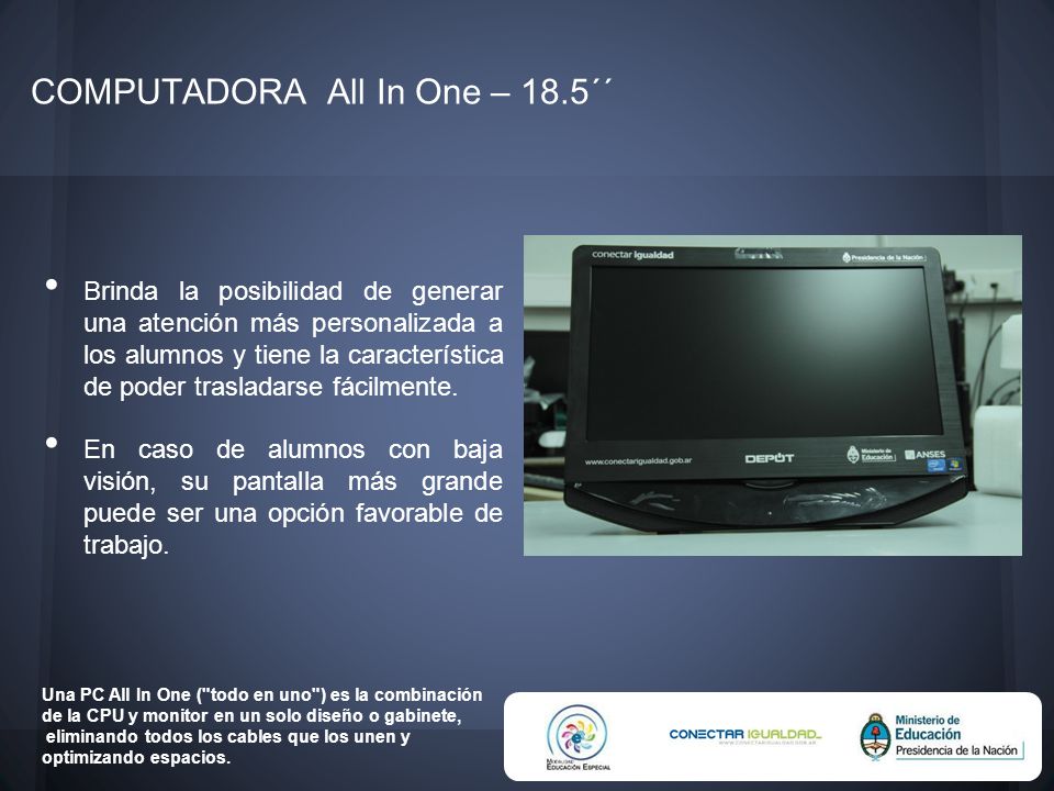 COMPUTADORA All In One – 18.5´´