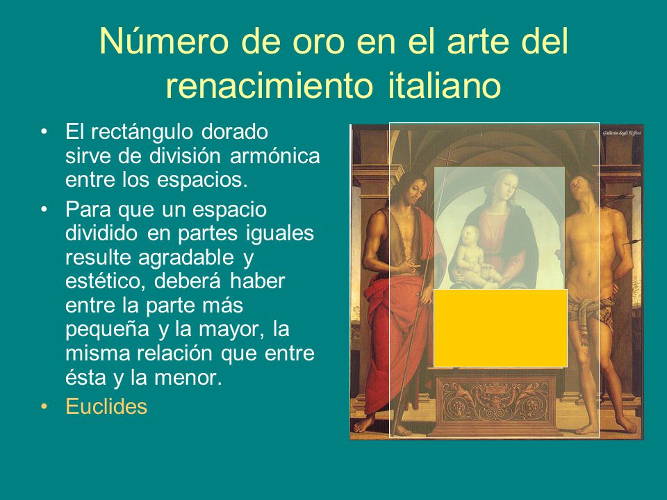 Número de oro en el arte del renacimiento italiano
