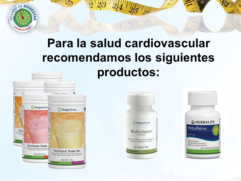 Para la salud cardiovascular recomendamos los siguientes productos:
