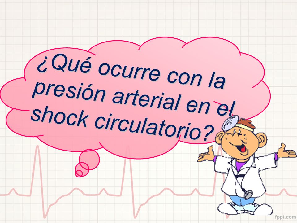 ¿Qué ocurre con la presión arterial en el shock circulatorio