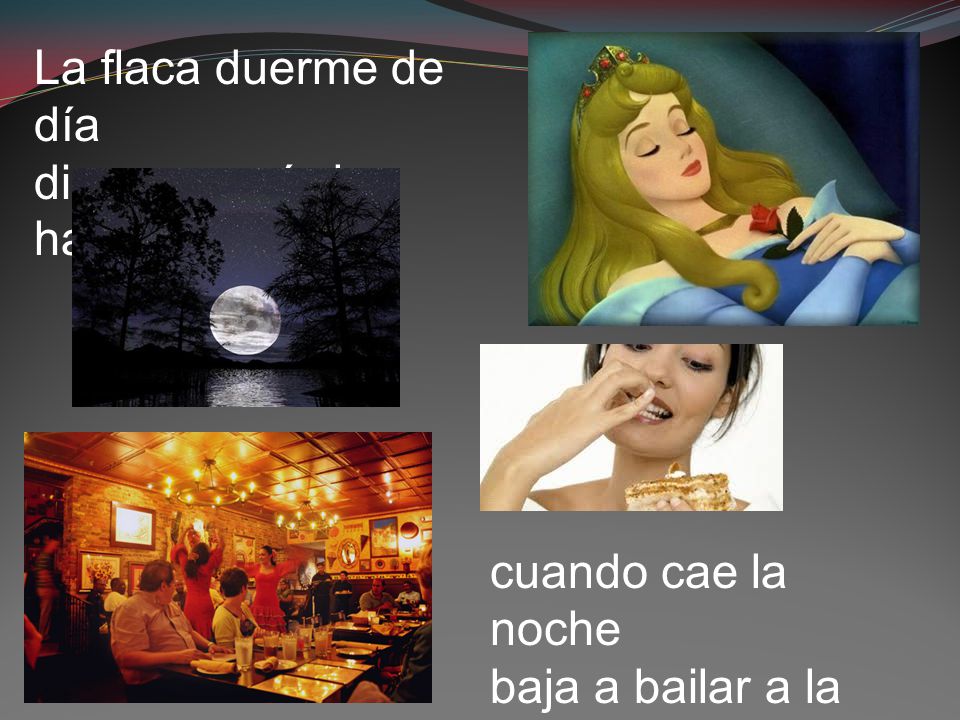 La flaca duerme de día dice que así el hambre engaña