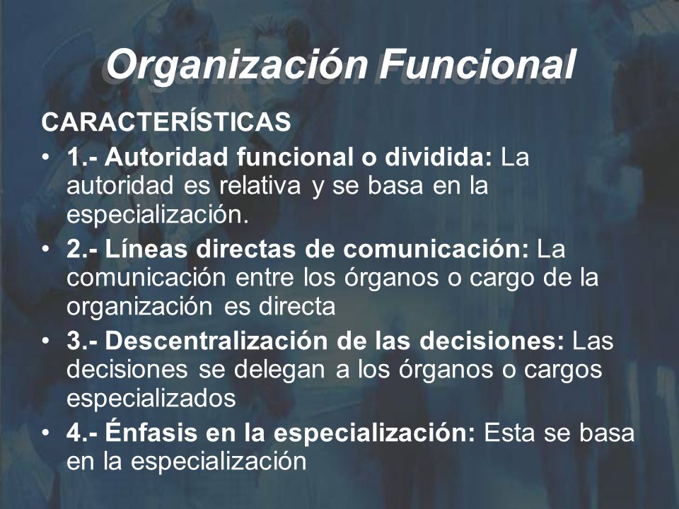 Organización Funcional