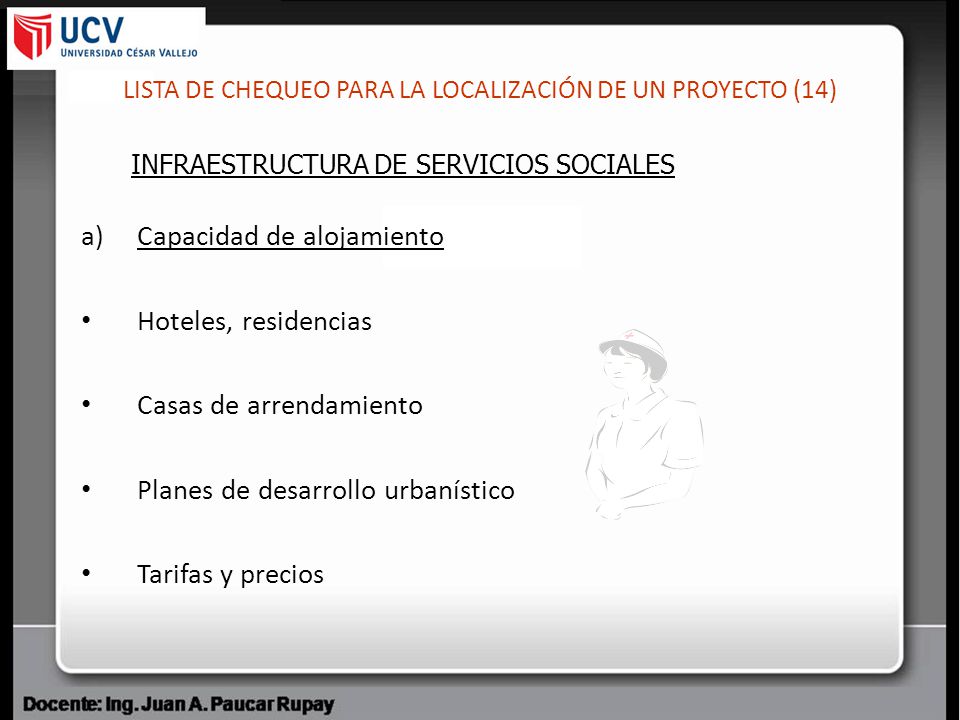 LISTA DE CHEQUEO PARA LA LOCALIZACIÓN DE UN PROYECTO (14)