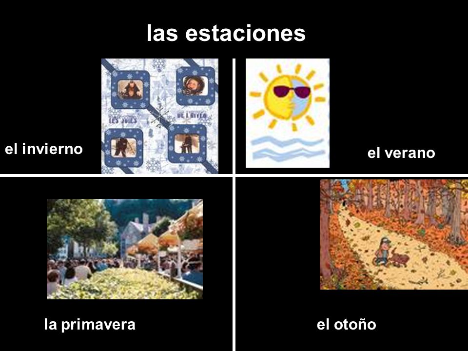 las estaciones el invierno el verano la primavera el otoño