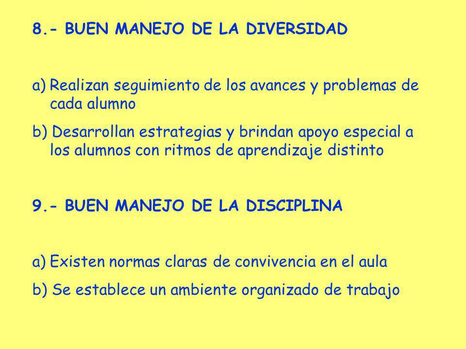 8.- BUEN MANEJO DE LA DIVERSIDAD