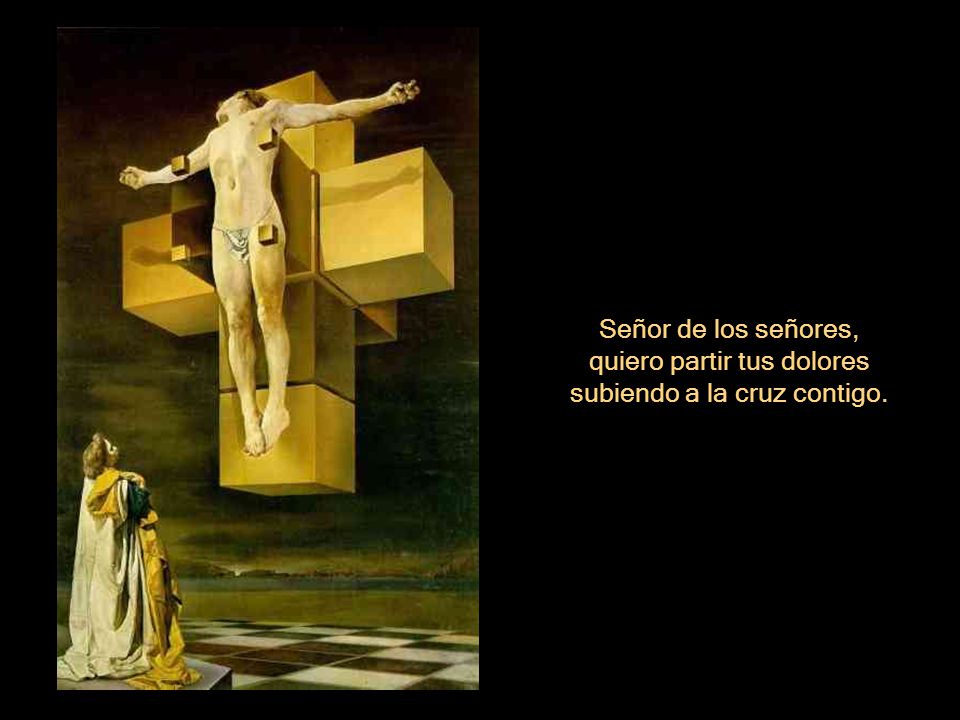 quiero partir tus dolores subiendo a la cruz contigo.