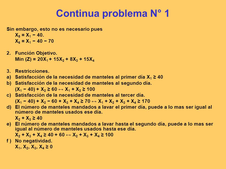 Continua problema N° 1 Sin embargo, esto no es necesario pues
