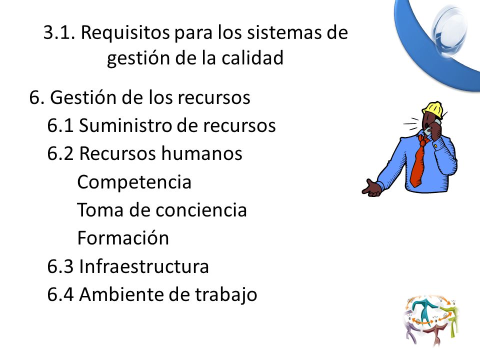 3.1. Requisitos para los sistemas de gestión de la calidad
