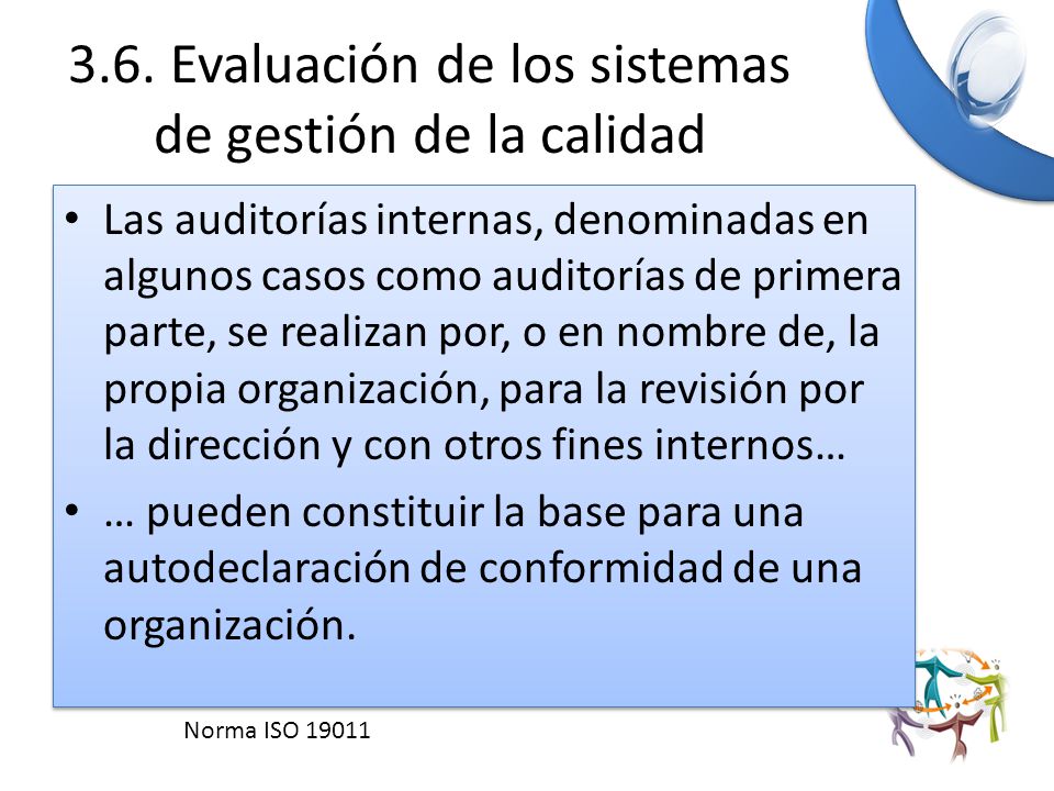 3.6. Evaluación de los sistemas de gestión de la calidad