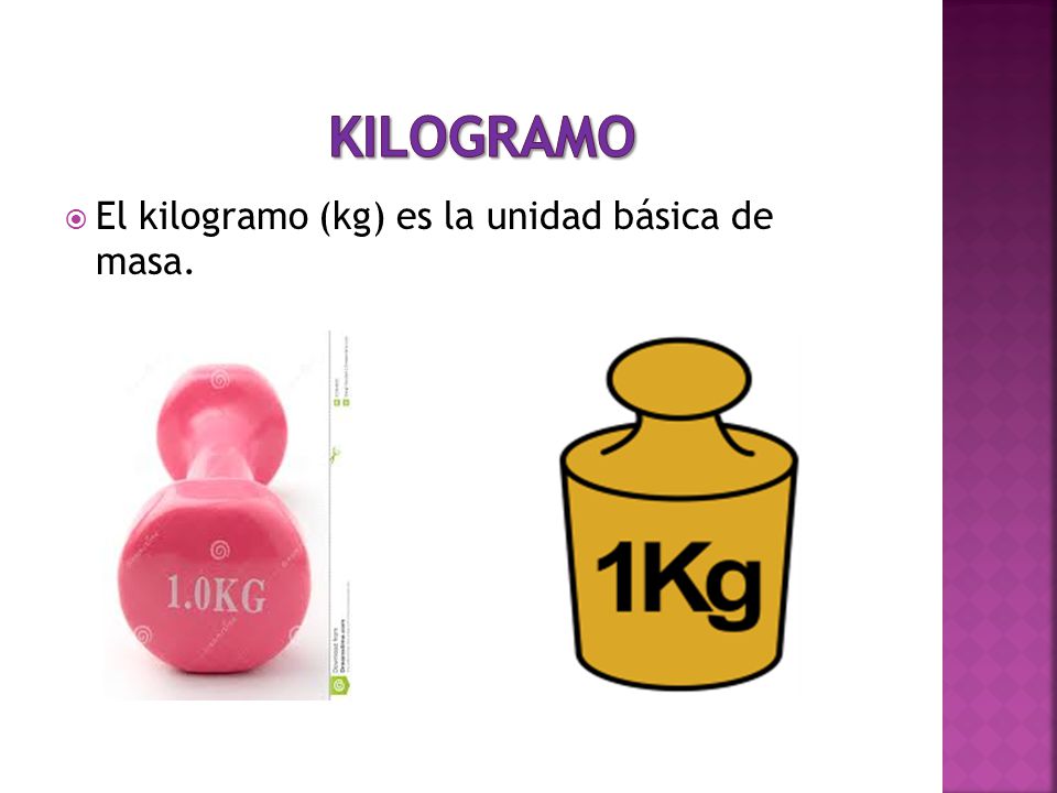 Kilogramo El kilogramo (kg) es la unidad básica de masa.