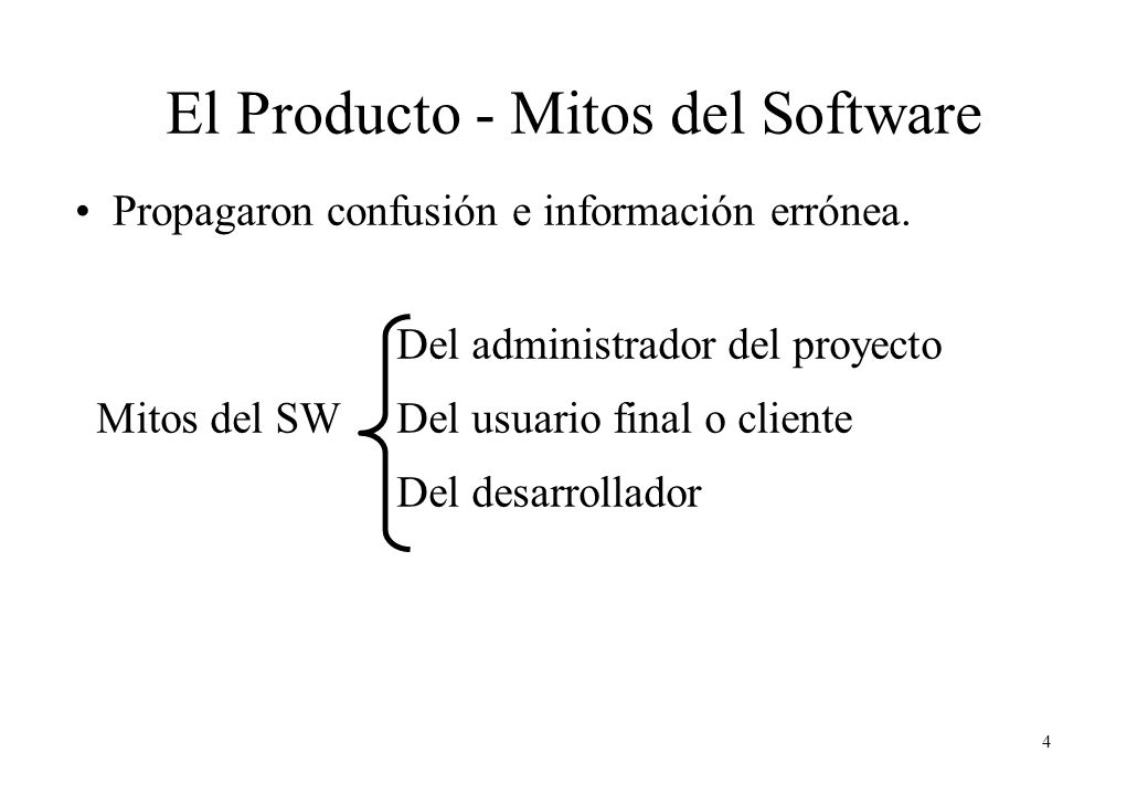 El Producto - Mitos del Software