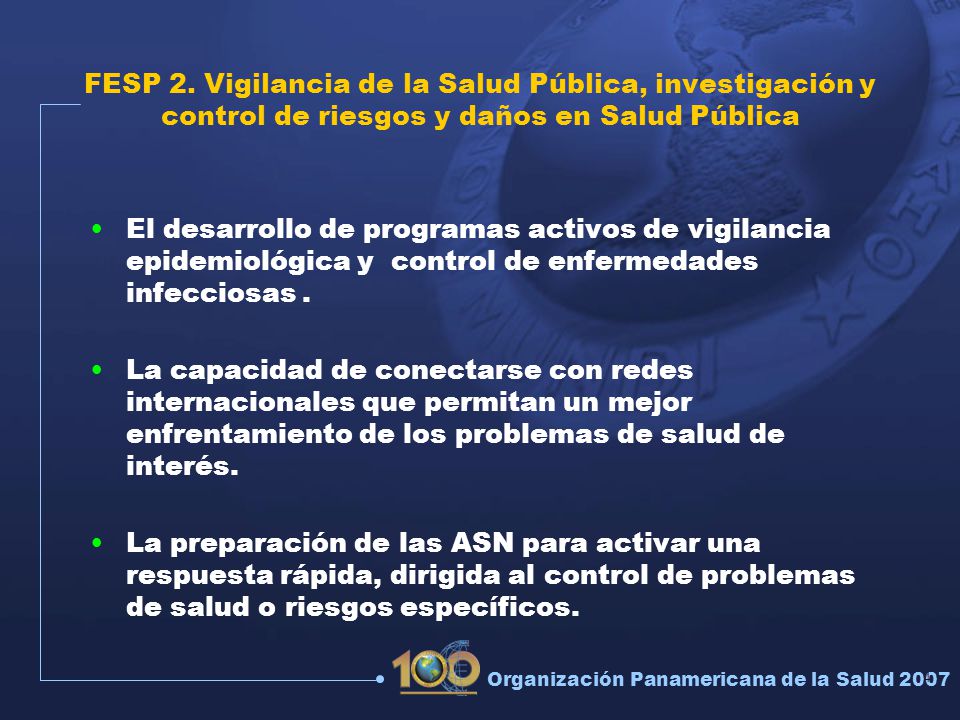 FESP 2. Vigilancia de la Salud Pública, investigación y control de riesgos y daños en Salud Pública