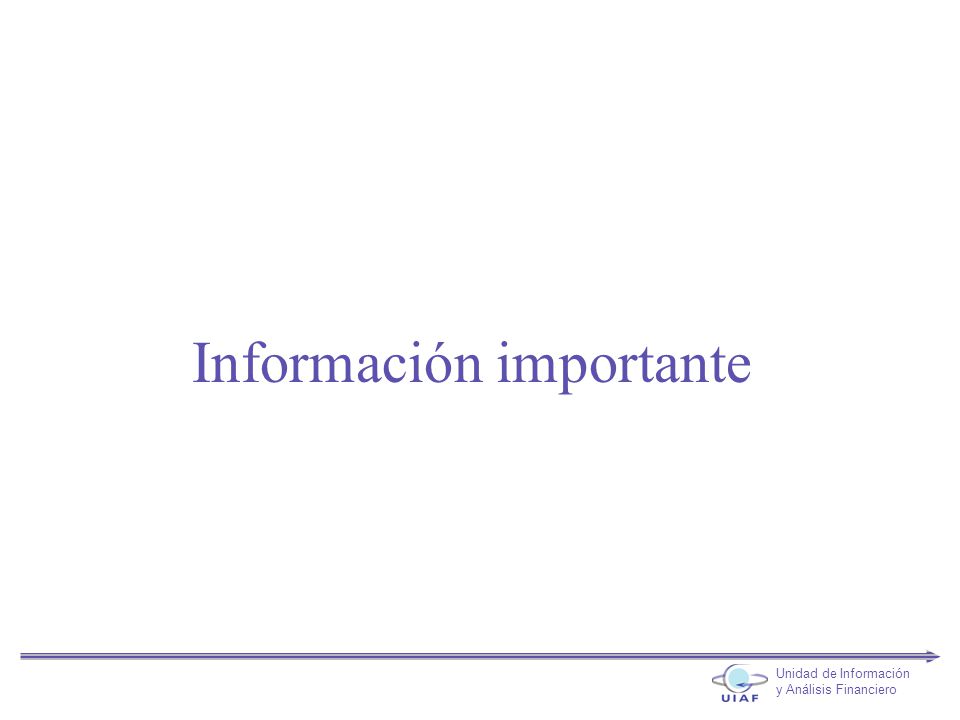 Información importante