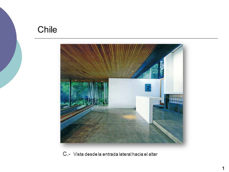 Chile C.- Vista desde la entrada lateral hacia el altar 1