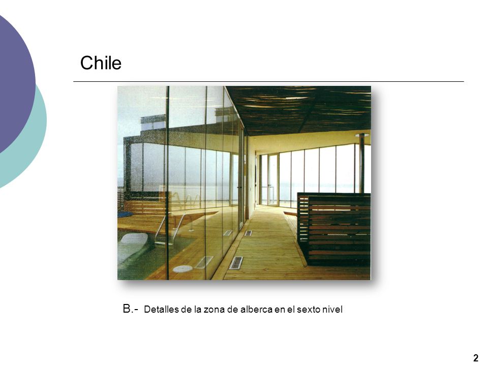 Chile B.- Detalles de la zona de alberca en el sexto nivel 2