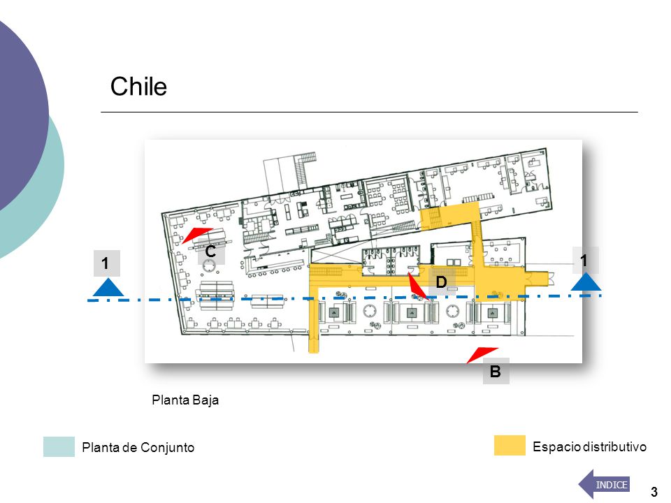 Chile C 1 1 D B Planta Baja Planta de Conjunto Espacio distributivo 3