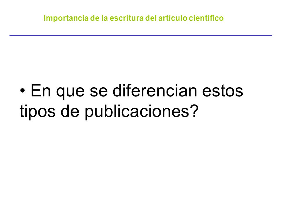 En que se diferencian estos tipos de publicaciones
