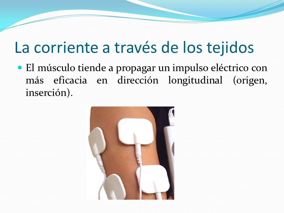 La corriente a través de los tejidos
