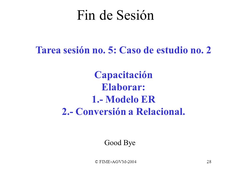 Tarea sesión no. 5: Caso de estudio no Conversión a Relacional.