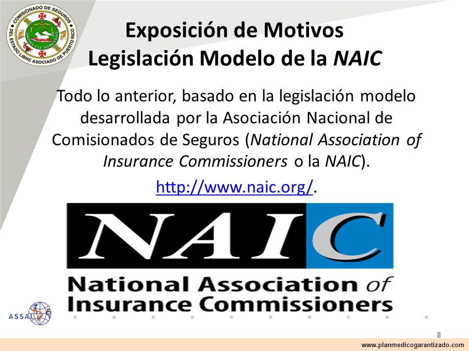 Exposición de Motivos Legislación Modelo de la NAIC