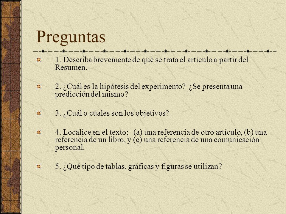 Preguntas 1. Describa brevemente de qué se trata el artículo a partir del Resumen.