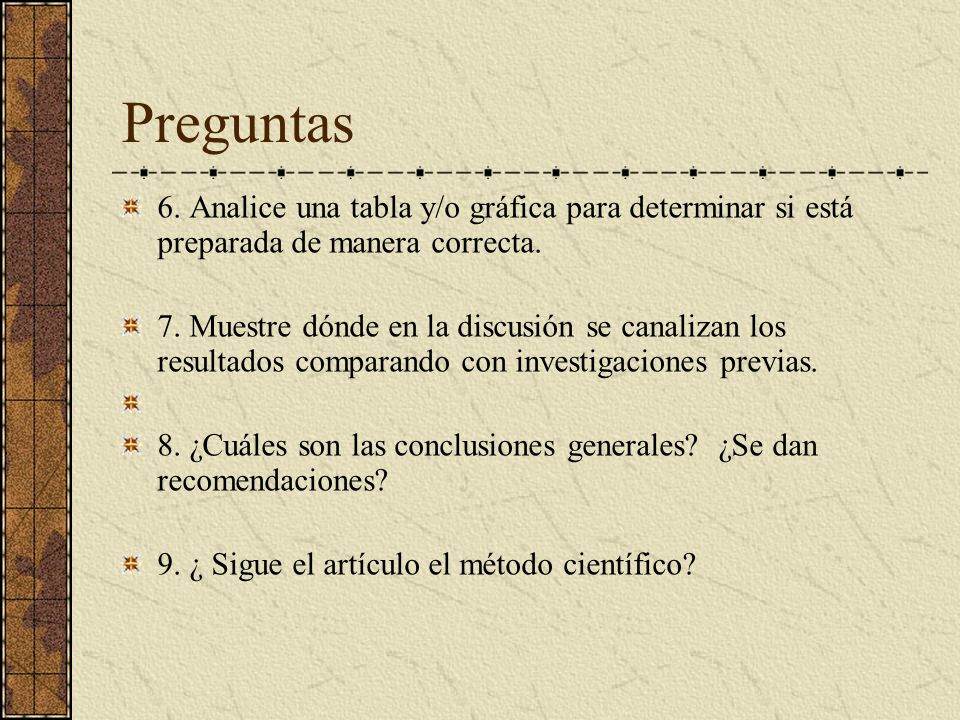 Preguntas 6. Analice una tabla y/o gráfica para determinar si está preparada de manera correcta.