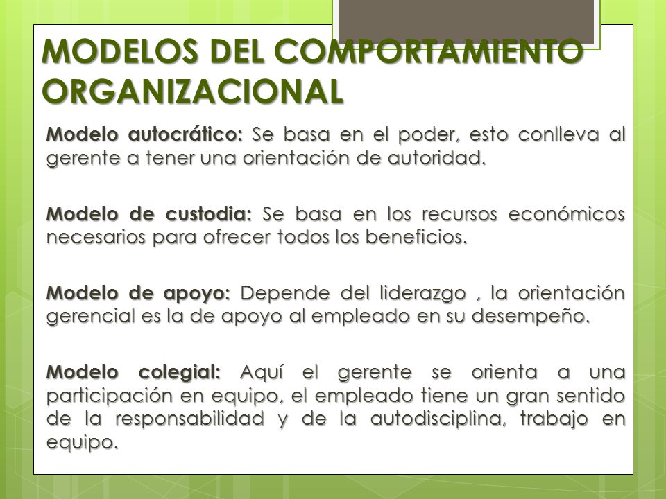 COMPORTAMIENTO ORGANIZACIONAL - ppt video online descargar