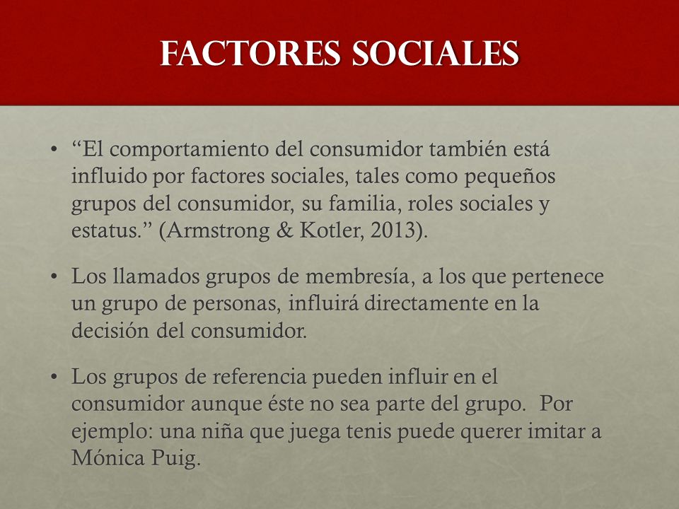 Factores Sociales