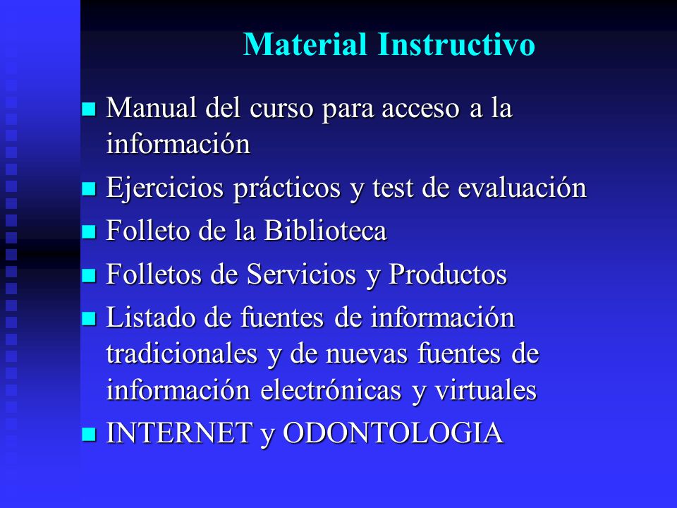 Material Instructivo Manual del curso para acceso a la información
