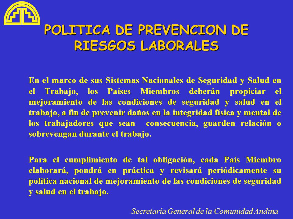 POLITICA DE PREVENCION DE RIESGOS LABORALES