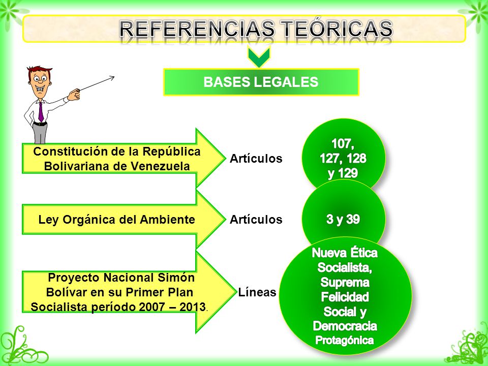 REFERENCIAS TEÓRICAS BASES LEGALES 107, 127, 128 y 129