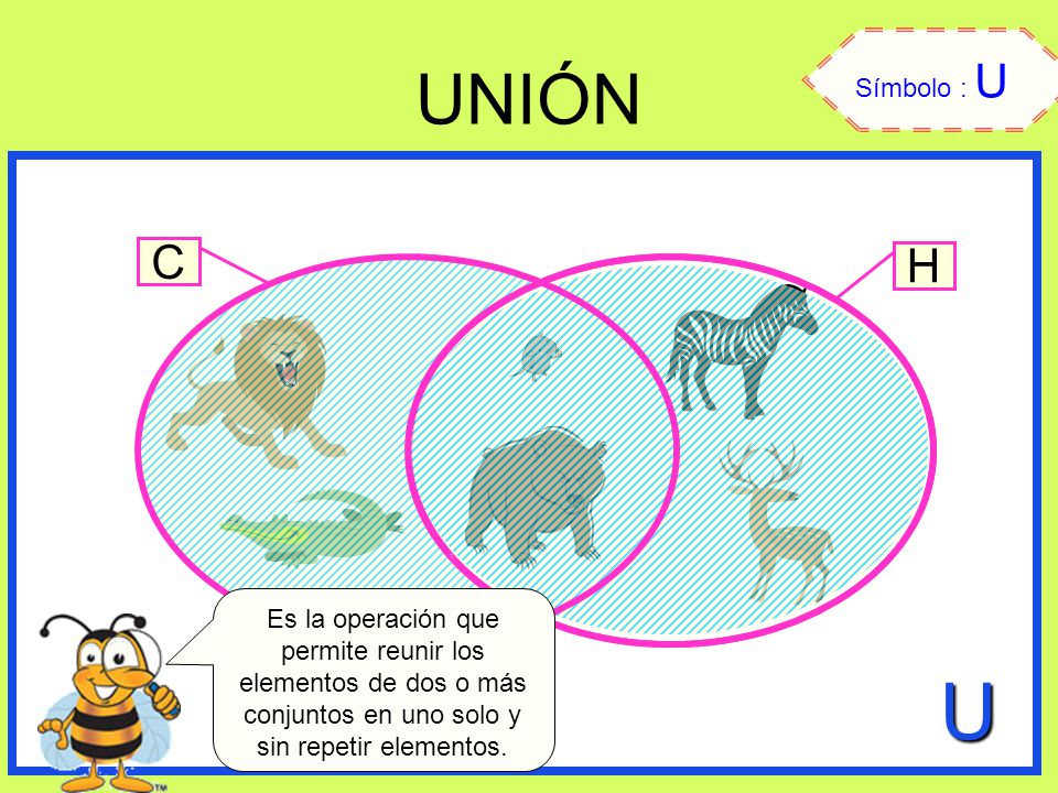 UNIÓN Símbolo : U. U. C. H. C (comen carne) = leon, cocodrilo, oso y raton. H.