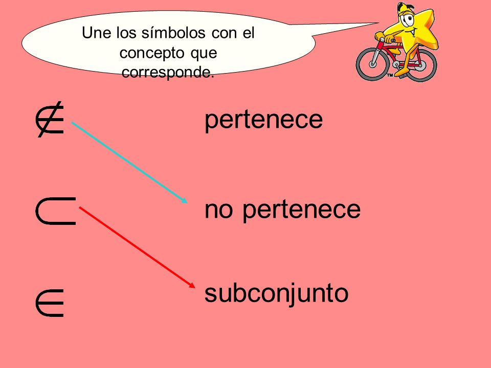 Une los símbolos con el concepto que corresponde.