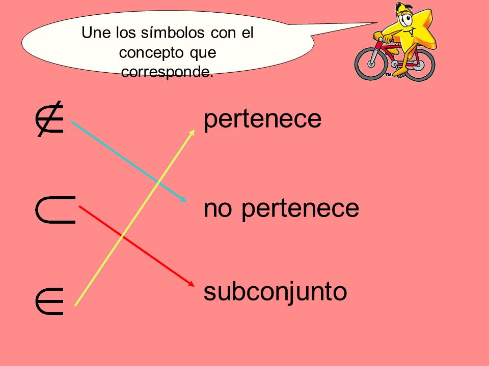 Une los símbolos con el concepto que corresponde.