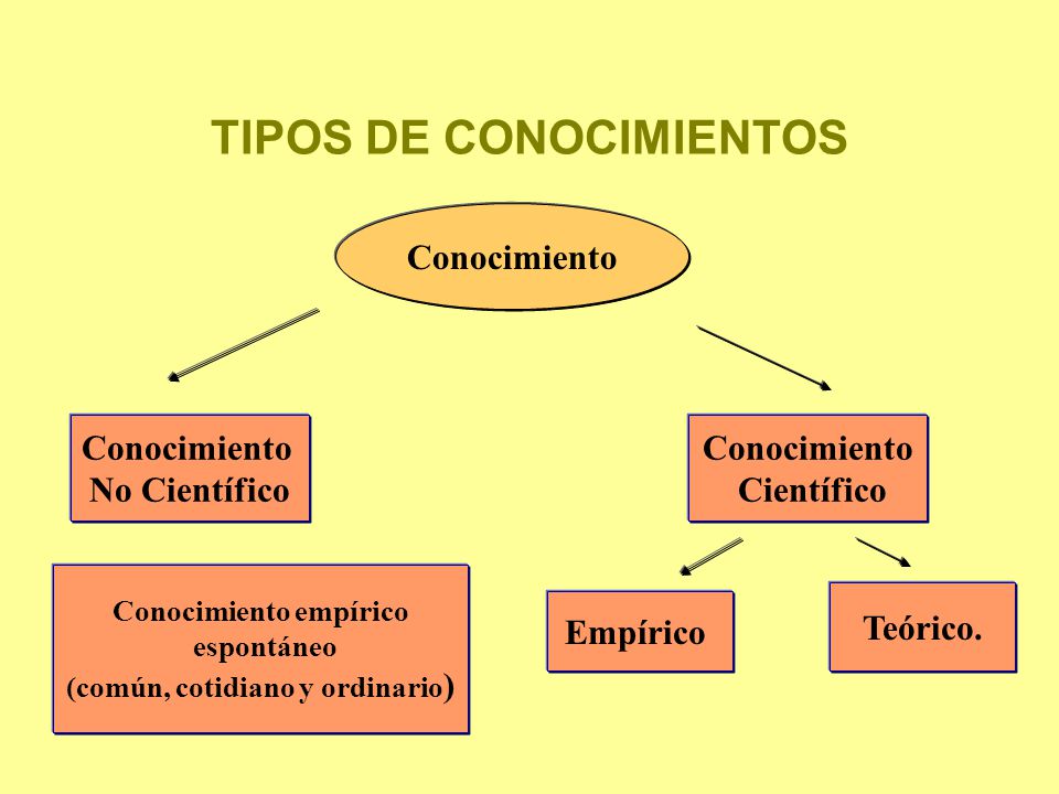 TIPOS DE CONOCIMIENTOS