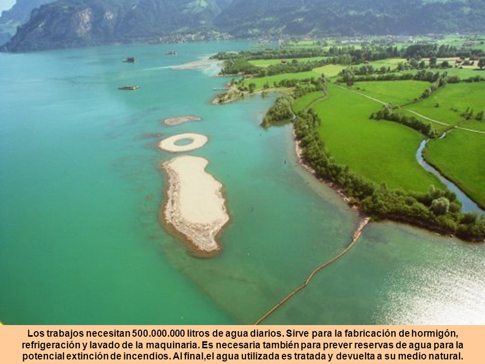 Los trabajos necesitan litros de agua diarios