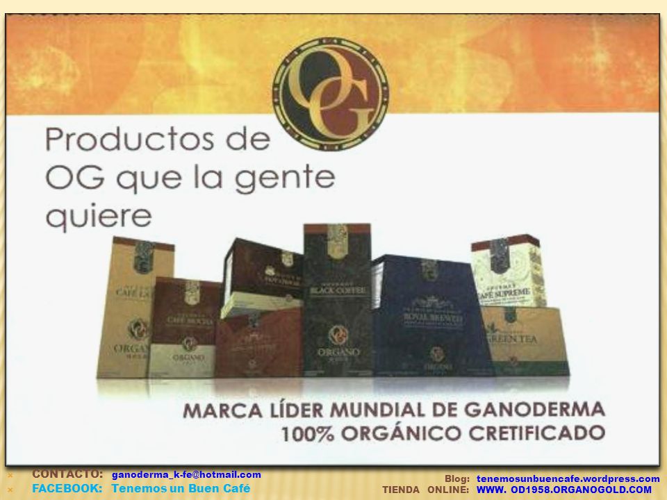 CONTACTO: FACEBOOK: Tenemos un Buen Café