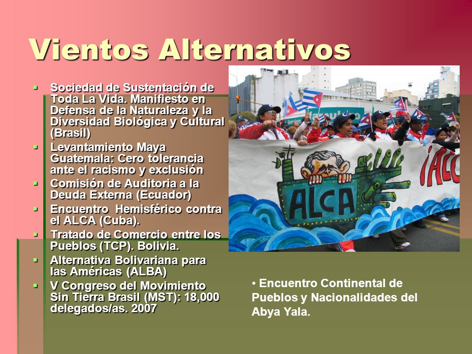 Vientos Alternativos Sociedad de Sustentación de Toda La Vida. Manifiesto en Defensa de la Naturaleza y la Diversidad Biológica y Cultural (Brasil)
