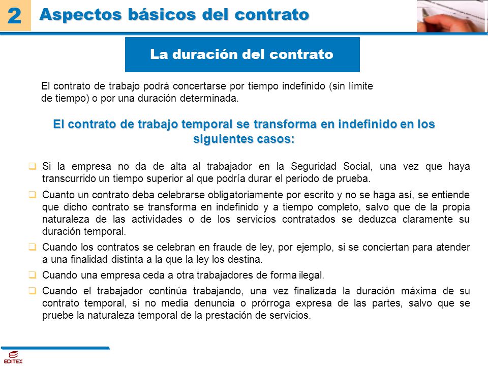 Aspectos básicos del contrato