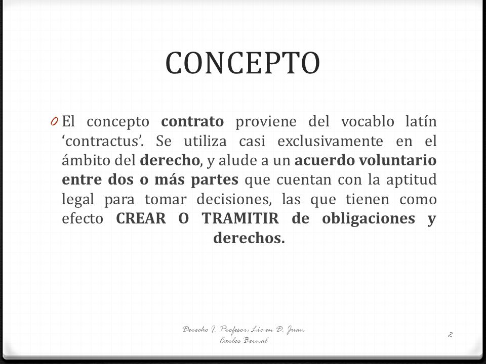 Derecho I. Profesor: Lic en D. Juan Carlos Bernal