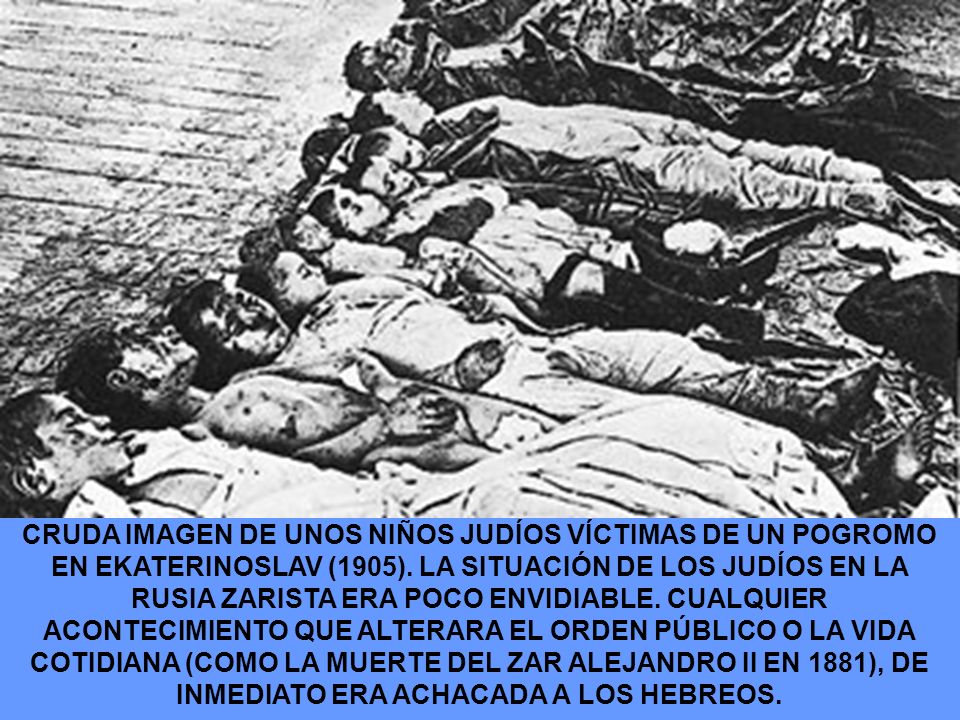 CRUDA IMAGEN DE UNOS NIÑOS JUDÍOS VÍCTIMAS DE UN POGROMO EN EKATERINOSLAV (1905).