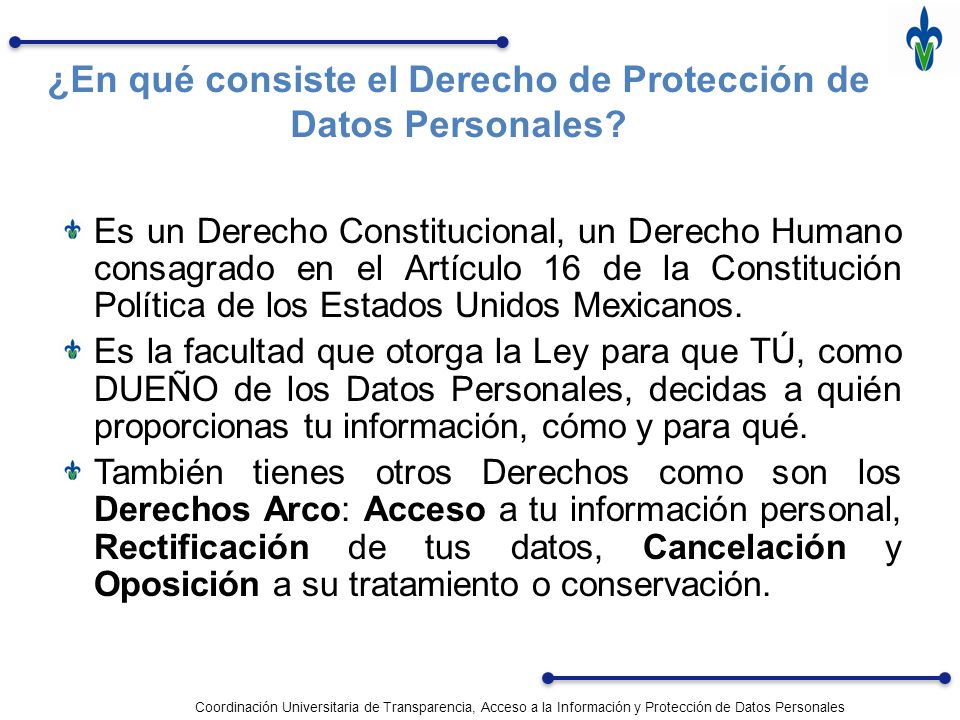 ¿En qué consiste el Derecho de Protección de Datos Personales
