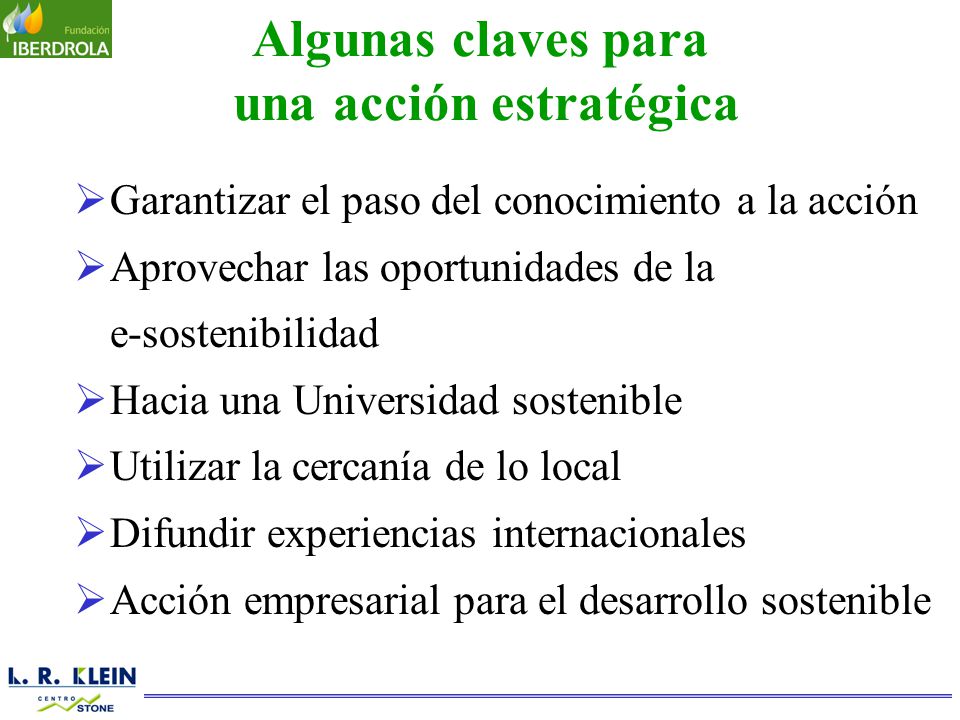 Algunas claves para una acción estratégica