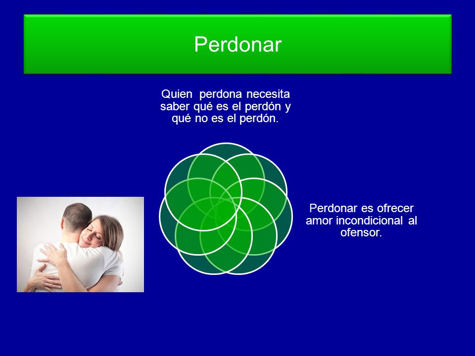 Perdonar Quien perdona necesita saber qué es el perdón y qué no es el perdón.